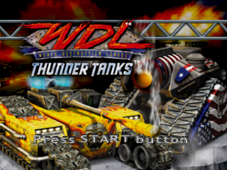 WDL Thunder Tanks title screen for Playstation